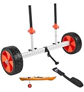 VEVOR Kayak Cart, 230 lbs Load Capacity, Canoe Cart Dolly with 10-inch Solid PU Tires & Kickstand...