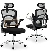 Office Chair Ergonomic Desk Chair - Home Mesh Office Desk Chair with Wheels, High-Back Computer G...