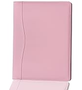 Leather Portfolio Binder 5 x 8, Mini Soft Leather Padfolio A5 Business Binder Legal Writing Pad J...