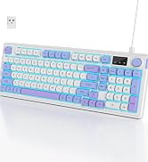 SbocKeeb 96% Wireless Keyboard with Number Pad and Knob,3-Modes Wired/Bluetooth 5.0/2.4G 98 Keys ...