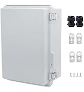 IP67 Waterproof Junction Box, ABS Plastic Electrical Enclosure with Stainless Steel Latch, Hinged...