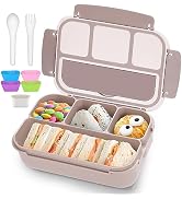 QQKO Bento Box Adult Lunch Box, Lunch Containers for Adults Men Women, Kids Lunch Boxes for Schoo...