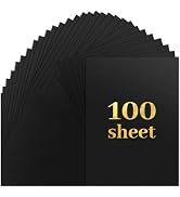 RYKOMO 100 Sheets Black Cardstock Paper 8.5 x 11 Inch Thick Cardstock 75lb 200 GSM Heavy Black Pa...