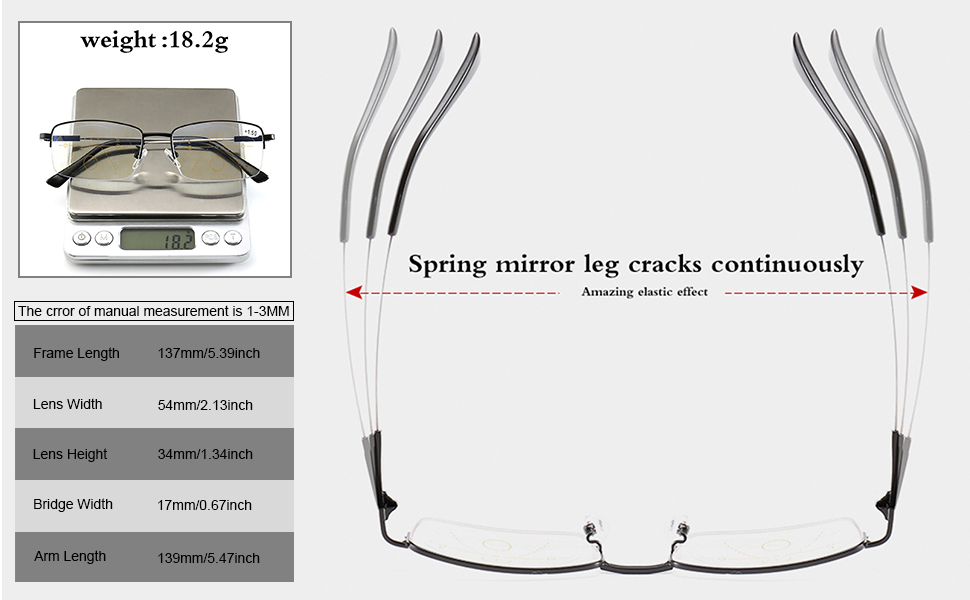 Flexible & Lightweight, High Elastic Temples