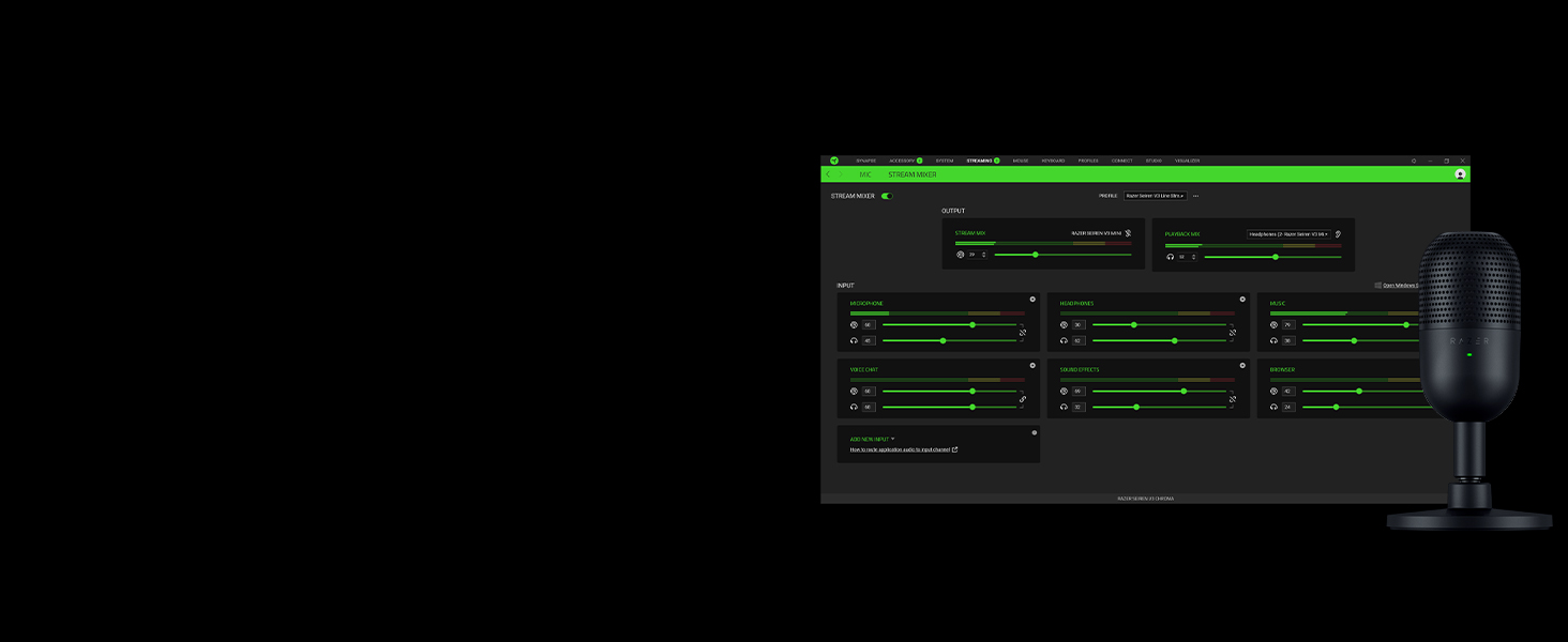 Advanced Customization audio mixer Razer Seiren V3 for PC computer podcast blue yeti rode hyperx