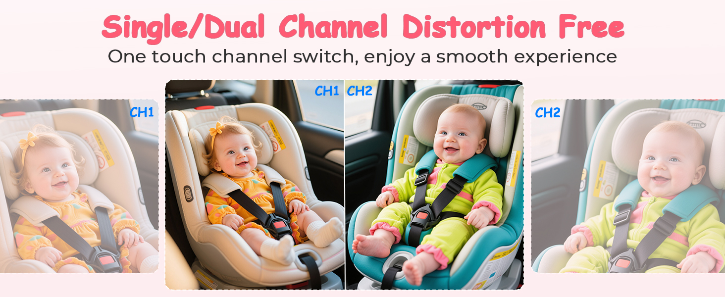 car monitor for baby 2 cameras