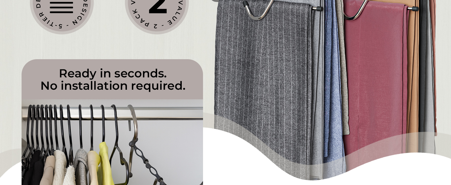 stainless steel pants hangers multi bar hanger magic pants hangers multi tier pants hangers