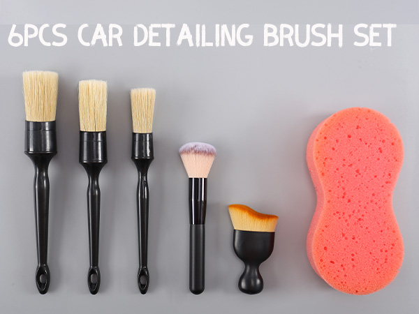6PCS Car Detailing Brush Set
