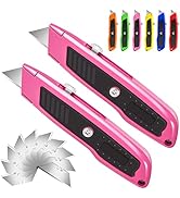 Jetmore 2 Pack Box Cutter Utility Knife, Heavy Duty Box Cutter Knife Razor Knife, Box Cutter Retr...