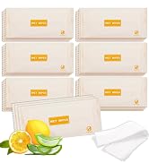 SLequipo 200 pcs Wet Wipes Individually Wrapped, Lemon Travel Wipes, Clean Wipe Individual Wipes ...