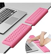 Leolee L-Shaped Desk Elbow Pads for Desk, Pink Memory Foam Arm Rest for Desk with Non-Slip Base, ...