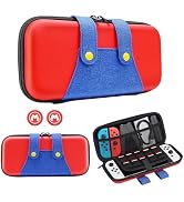 JINGDU Carrying Case for Nintendo Switch or Nintendo Switch OLED(2021), Protective Storage Bag wi...