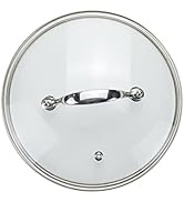 Tsnamay 8 Inch Clear Glass Pot Lid for Frying Pan Replacement Cover Can Withstand 356°F (180?) wi...