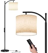 SUNMORY Arc Floor Lamp, Modern Floor Lamp with Romote Control and Stepless Dimmable Bulb, Metal S...