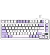 ATTACK SHARK X85Pro Hot Swappable Mechanical Gaming Keyboard,TFT Display & Knob,BT5.1/2.4Ghz/USB-...
