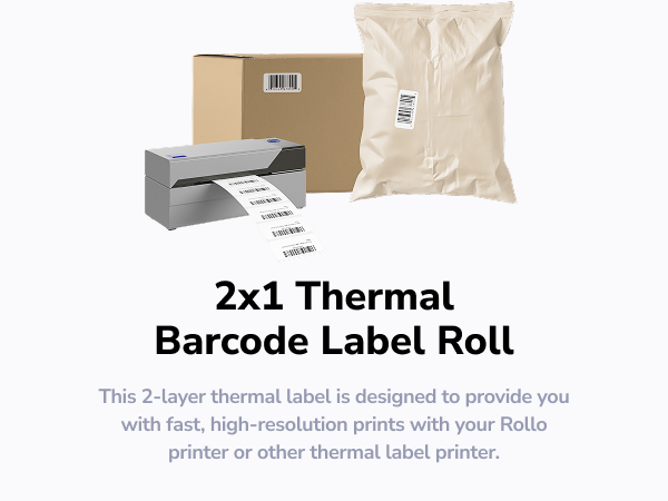2x1 thermal labels shipping labels 2 x 1 roll address paper 21 package ecommerce essential