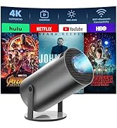 Upgraded Projector with WiFI 6 and Bluetooth Mini Portable Smart Video Theater 4K HD 1080P Outdoo...