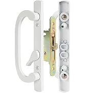 MaxxGeek Sliding Patio Door Handle Set with Mortise Lock, Zinc Diecast, Offset Thumbturn, Fits 1-...