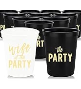 Wife Of The Party and The Party Bachelorette Party Cups, Set of 12 Cups, Perfect Team Bride Cups,...