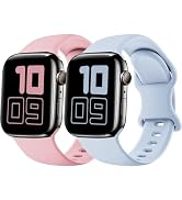 Silicone Strap Compatible with Kids Apple Watch Band 38mm 40mm 41mm 42mm 44mm 45mm 46mm, Soft Spo...