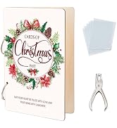 SUPERDANT Christmas Past Greeting Card Organizer Winter Leaf Gift Card Holder Cards Keeper Storag...