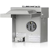 WILAWELS 50 Amp RV Outlet Box, 3R Enclosure-Rainproof Power Box with Receptacle Panel, 50 Amp NEM...