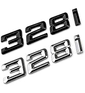 2Pcs 328i Emblem Genuine OEM Size Trunk Lid Rear Badge Nameplate Decal Auto Accessories Compatibl...