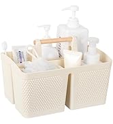 rejomiik Portable Shower Caddy Basket Plastic Cleaning Caddy Organizer Storage Tote with Handle f...