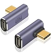 Poyiccot USB C Right Angle Adapter for 40Gbps USB 4 Cable, USB C 90 Degree Adapter 8K@60Hz 100W P...