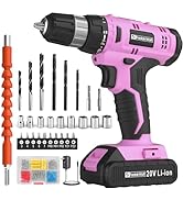 FADAKWALT Cordless Drill Set, 20V Electric Power Drill with Battery And Charger, Torque 30N, 21+1...