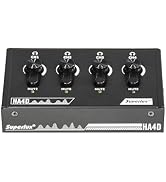 Superlux HA4D 4-Channel Headphone Amplifier for Podcast & Studio, USB-C Powered Audio Splitter wi...