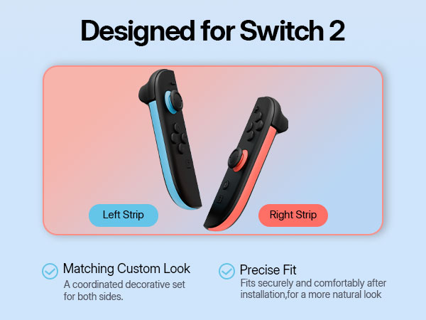 Replacement Decorative Strips for Joycon 2