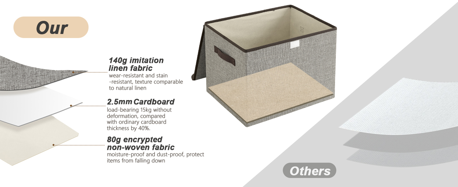 Medium 4 Pack Fabric Storage Bins