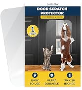PROTECTO Heavy Duty Door Protector from Dog Scratching, 30 x 20” Clear Door Scratch Protector, Ea...