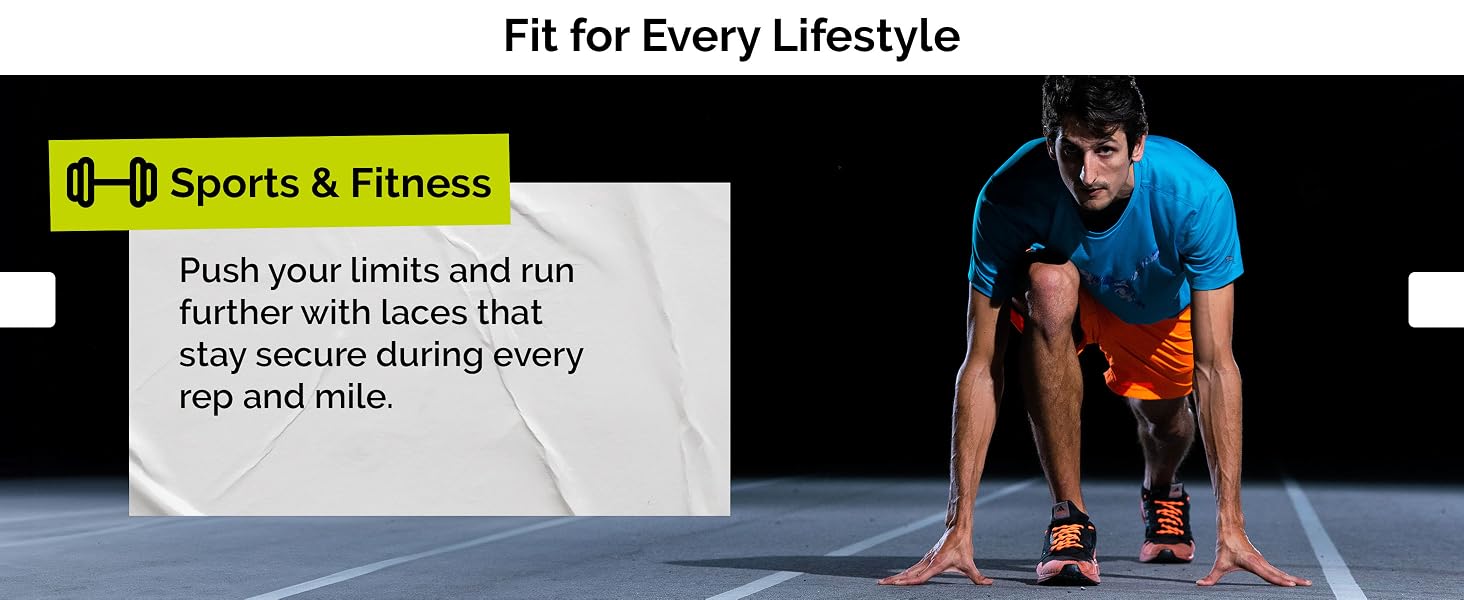 These no tie shoelaces are designed for comfort and support during workouts and runs.