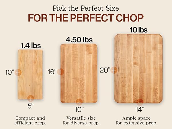 Pick the perfect size for the perfect chop.