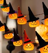 fesopial Halloween String Lights, 4.9FT 10 LED Halloween Fairy Light Decor | Orange Purple Black ...
