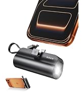 5000mAh Mini Portable Charger with Built-in Type C Connector & Cables,5V 2.4A USB-C Small Power B...