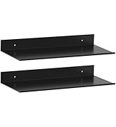 Wisfame 15.7in Floating Shelves,Bathroom Metal Shelfs for Wall,Wall Mounted Shelf Set of 2,Modern...