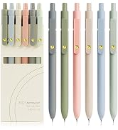 YOXMJDB Gel Pens, 6 Pcs 0.5mm Fine Point Smooth Writing Pens Cute Pens, High-End Series Black Ink...