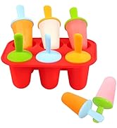 Miaowoof Silicone Popsicles Molds for Toddlers, 6-Cavity Non-BPA Premium Silicone Small Popsicle ...
