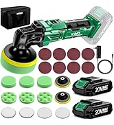 KIMO 20V Cordless Buffer Polisher Kit, 25Pcs Polishing Kit, 6 Speeds to 6000RPM Cordless Polisher...