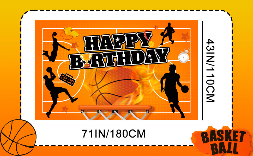 basketball theme party decorations