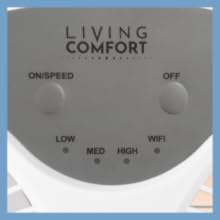 comfort zone fan for windows has wifi controls for ease of use