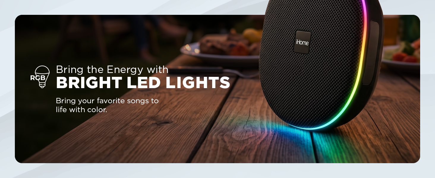 Bring the energy with bright LED lights.