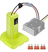 18V to 12V Step-Down Converter for Ryobi 18v Battery for Power Battery Adapter Wheel, DC 12V 15A ...