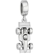 BSFJTY S925 Sterling Silver F1 Race Car Steerling Wheel Helmet Charm for Women Bracelets Necklace...