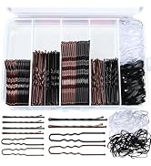Teenitor 300pcs Bobby Pins Hair Pins, 100 Hair Pins 100 Bobby Pins Brown Hair Black for Women 100...