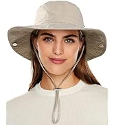 Waterproof Bucket Rain Hat for Women Wide Brim Summer UPF50+ Cowboy Sun Hat Men Foldable Soft Flo...