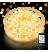 Beewin Fairy Lights,337.8Feet 800 LEDs Copper Wire String Lights,8 Modes Transparent Wire Plug in...